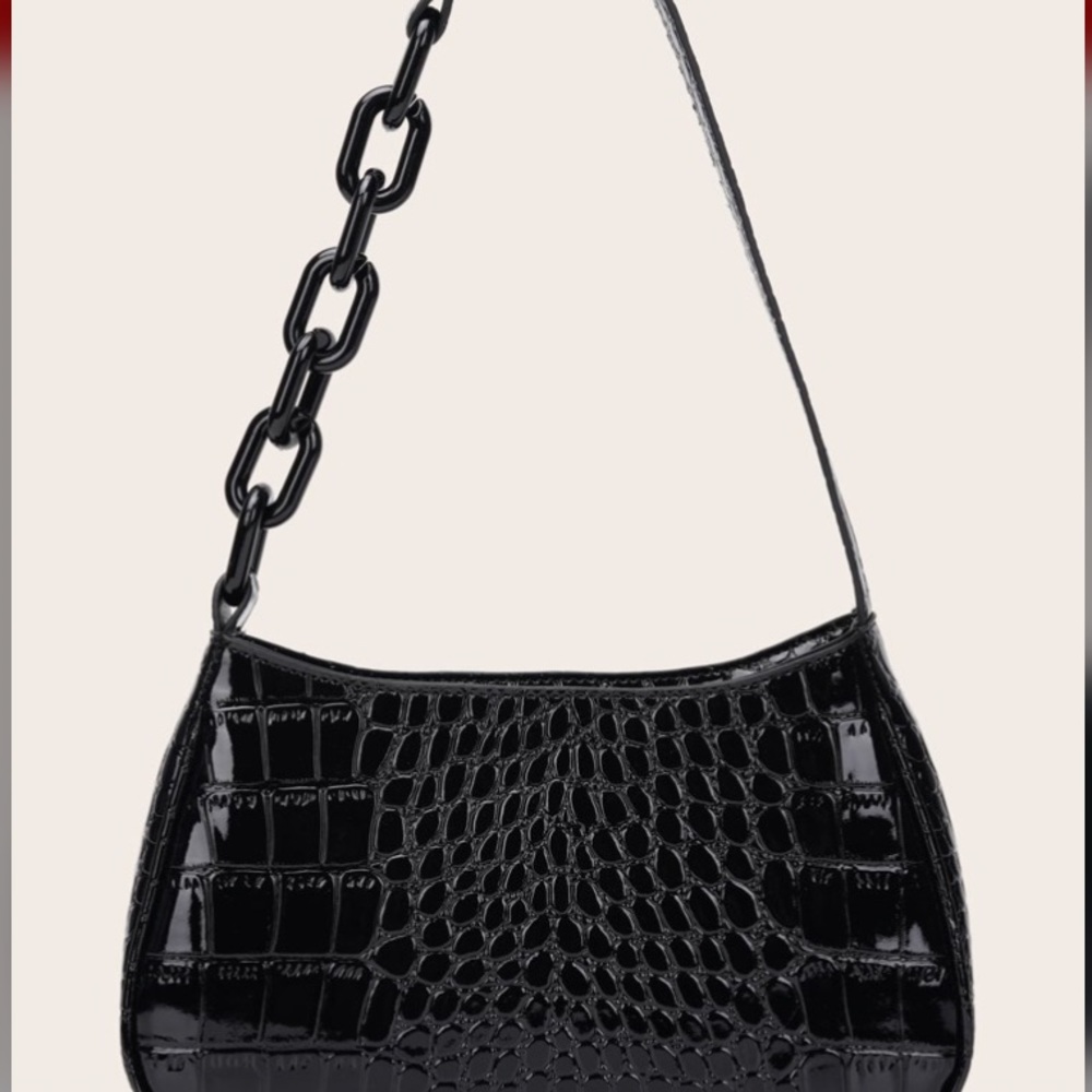 Croc baguette bag.